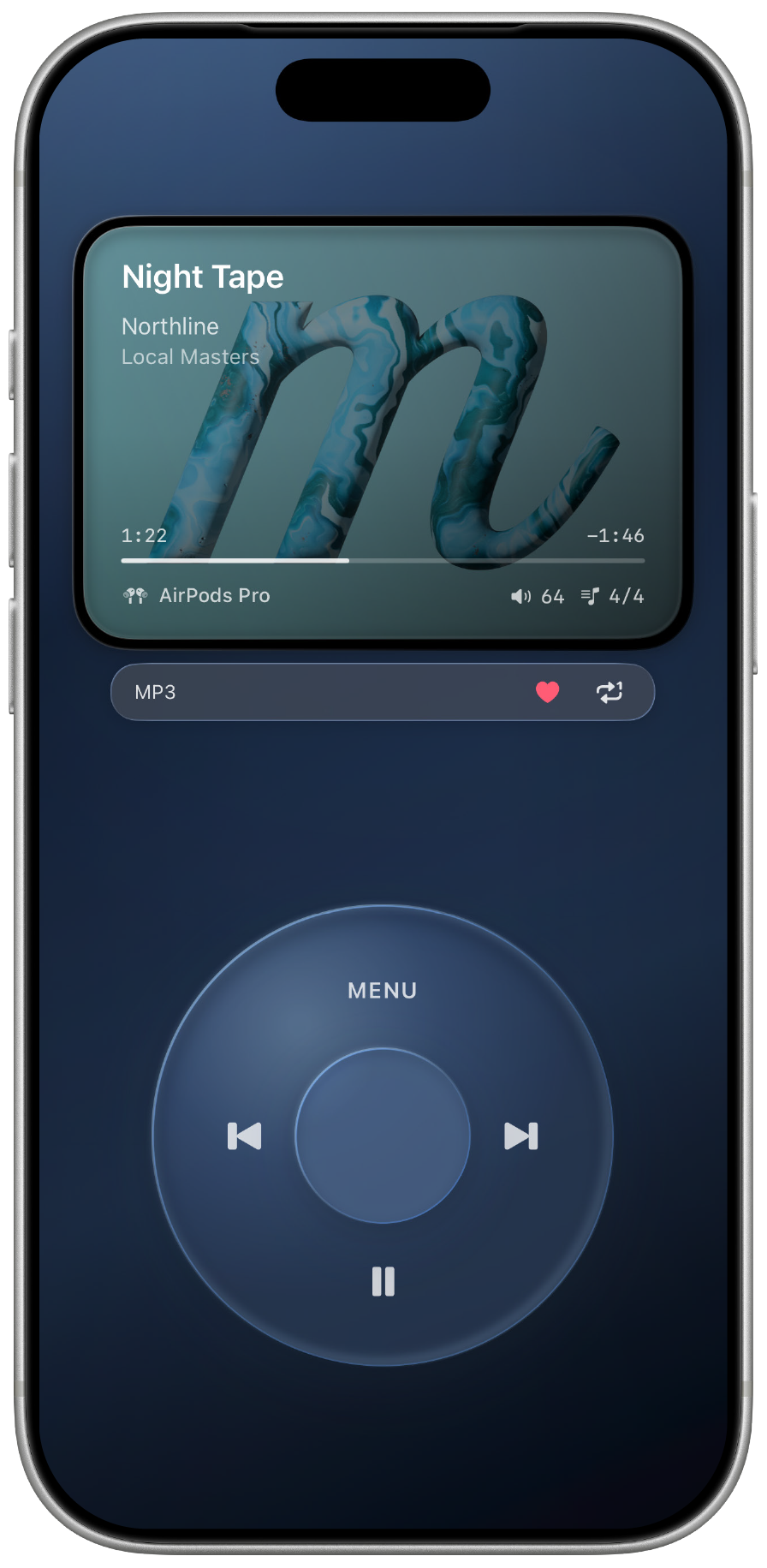 MuseDial Abyss Blue finish.